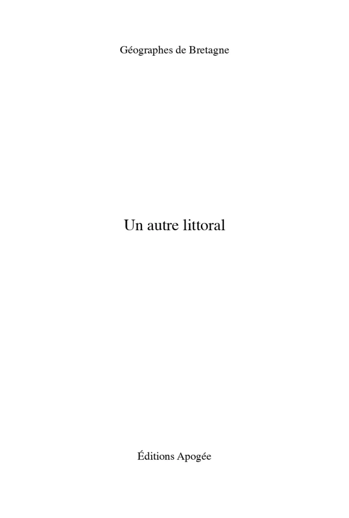 Couverture du livre 'Un autre littoral'