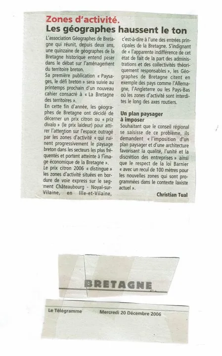 Article sur les géographes de Bretagne.