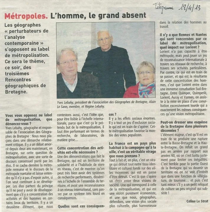 Article sur la métropolisation et ses enjeux.