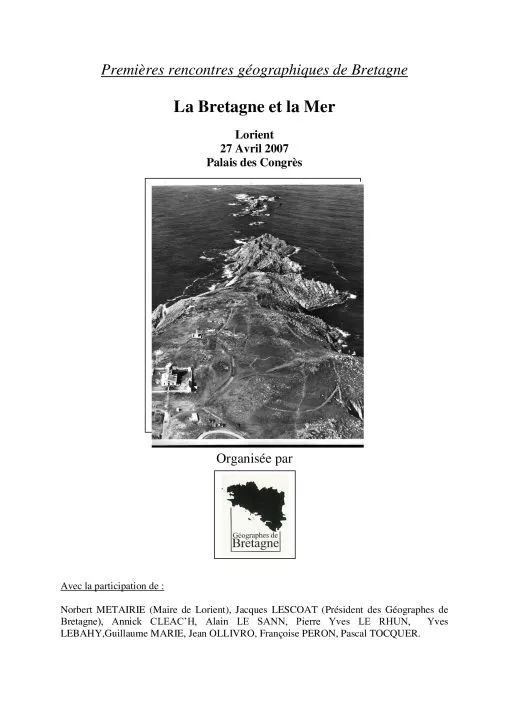 Conférence sur la Bretagne et la mer à Lorient.