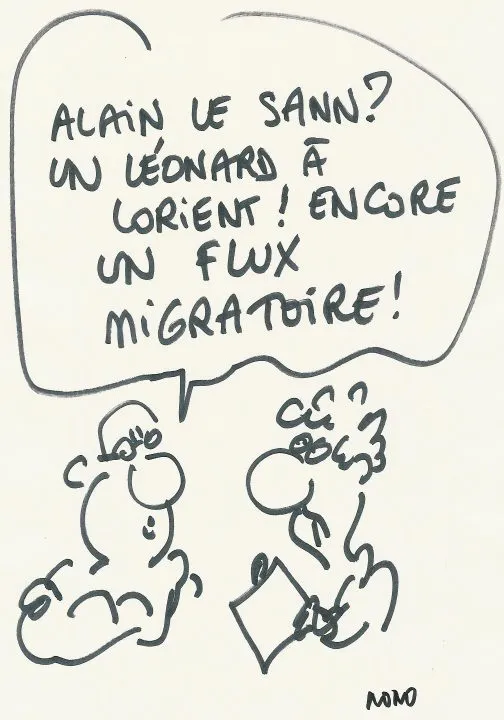 Deux personnages discutent d'un flux migratoire.