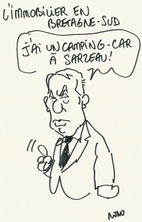 Caricature sur l'immobilier en Bretagne-Sud.