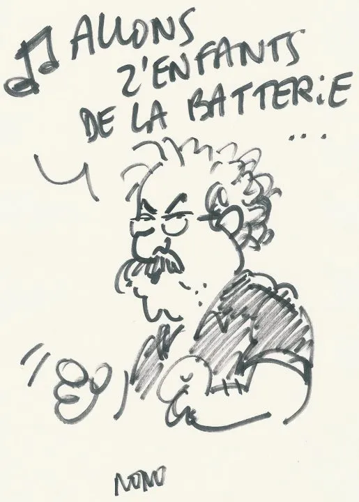 Un homme en colère chante une chanson populaire.